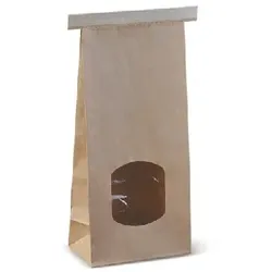 emissimo PLA-beschichtete Beutel, verschließbar mit Metallstreifen, kompostierbar  260x88x47 mm  500 Stück