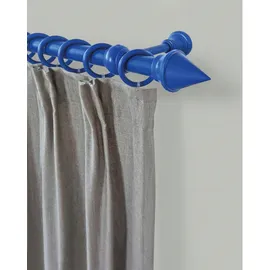GARESA Gardinenstange GARESA "SEMARA", blau, L:240cm Ø:28mm, Holzwerkstoff, Kunststoff, Gardinenstangen, Vorhanggarnitur, Kunststoff, verlängerbar, mit Ringe/2 Lauf Gleiter