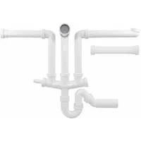 Blanco Beckenverbindung mit Siphon, 2x 3 1/2" / 3x3