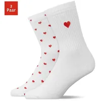 SNOCKS Tennissocken LOVE SPECIAL WEISS 43/46 L