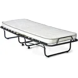 Klappbett Auf Rollen Aus Metall 90x200cm Nazare, Lattenrost Und Matratze Inklusive