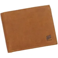 NORDEE Elegante Geldbeutel Herren, Portemonnaie Herren 12 cm x 9,5 cm x 2,5cm Geldbörse Herren, RFID Schutz, Kunstkeder Portmonee Herren - Camel