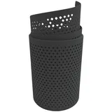 zaun|zu® Sichtschutz Premium gelocht Diamant-Muster für Doppelstabmatten Anthrazit 2,55 m