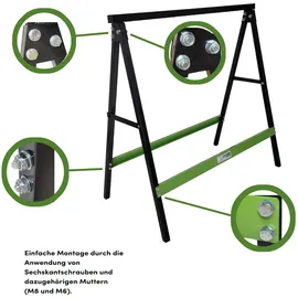 Baumarktplus 8x Klappbock Sägebock Arbeitsbock klappbar 2er Sets Traglast 200 kg/Paar Gerüstbock