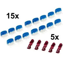 genisys 15 Kabel Verbinder + 5 Anschlussklemmen kompatibel für AL-KO Robolinho 3000 3100 solo ® wiederverschließbare Box - Original 3m