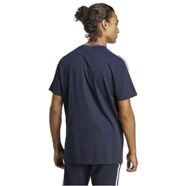 adidas Essentials Single Jersey T-Shirt mit Kontraststreifen, Marine, S