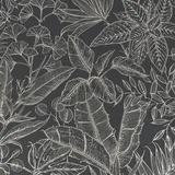 BOUTIQUE Onyx Vliestapete 10 m x 52 cm schwarz 34193