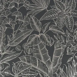 BOUTIQUE Onyx Vliestapete 10 m x 52 cm schwarz 34193