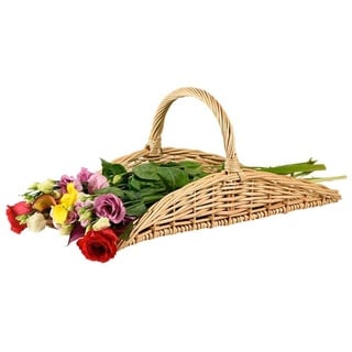 Rivanto® Blumen- und Kräuterpflückkorb aus Weidenzweigen, L52 x B23,5 x H27 cm, zum Blumenpflücken