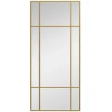 Homcom Wandspiegel mit Metallrahmen (rechteckiger Spiegel, 1-St., dekorativer Spiegel), für Schlafzimmer, Badezimmer beige