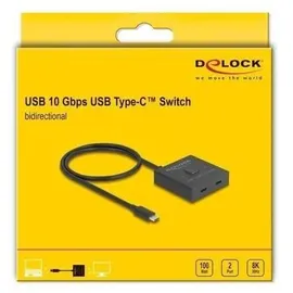 DeLock USB 10 Gbps USB Type-C Switch 2 auf 1 8K