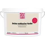 derendo Fühl Dich Wohl Deine Farbe beige, matte Wandfarbe beige, hohe Deckkraft, verschiedene Beigetöne zur Auswahl (2,5L, Graubeige)