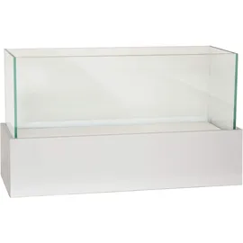 Vivanno Deko-Windlicht Kerzenhalter rechteckig CANDELITO - Weiß Matt 50x20x29