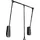 Emuca Kleiderlift 600-830mm 83x85x85 cm schwarz