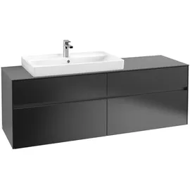 Villeroy & Boch Waschbeckenunterschrank Collaro 4 Auszüge 160 x 54,8 x 50 cm Schwarz