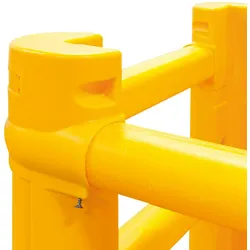 PROREGAL Säulenschutz ECO aus Polyethylen | Geeignet für Innenbereiche | HxB 100x77cm | Gelb