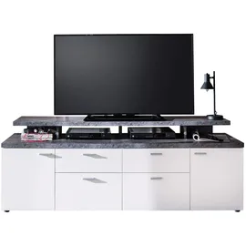 trendteam Mood TV-Lowboard 180 cm weiß/Beton Optik