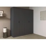 Kleiderschrank RAUCH "Drehtürenschrank Schrank Garderobe Wäscheschrank Schlafzimmer MARLENE", graumetallic, B:181cm H:203cm T:56cm, Holzwerkstoff, Schränke, Kleiderschrank, in 3 Breiten 91/136/181 cm im Landhaus-Stil MADE IN GERMANY