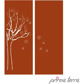 prima terra Sichtschutzelement Baum 60 x 158 cm Edelrost