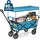 EasyMaxx Bollerwagen faltbar blau/türkis mit Dach
