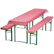 nyvi Bierbankauflagen Set 240 x 70 cm rot kariert 3-tlg.