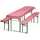 nyvi Bierbankauflagen Set 240 x 70 cm rot kariert 3-tlg.