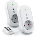 Bearware Funksteckdose Weiß 2 St.