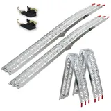 Trutzholm Auffahrrampe 228 cm 680 kg klappbar Aluminium gelocht silber 2 St.