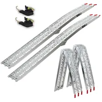 Trutzholm Auffahrrampe 228 cm 680 kg klappbar Aluminium gelocht silber 2 St.