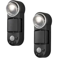 Konstsmide 2er Set LED Außenwandleuchten mit Bewegungsmelder & Batterie