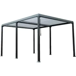 Pavillon Gartenpavillon Lamellenpavillon 3x4 Partyzelt Outdoor