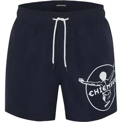 CHIEMSEE Badehose mit CHIEMSEE Print am linken, Total Eclipse, 3XL