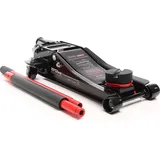 XPOtool Rangierwagenheber hydraulisch 3t, 85-500mm Hubhöhe, Fahrbarer Wagenheber, Autoheber mit Doppelkolben und Vier Rollen