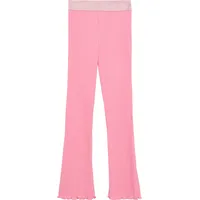 S.Oliver Flared-Leggings mit Rippstruktur und Glitzerbund, pink 110