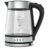 Aeno EK1S 1.7L, 360°/App/8Progr./Warmh. glas/ed retail - Schwarz/Silber/Transparent