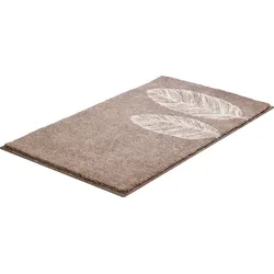 Badematte GRUND "Duetto", grau (taupe), H:20mm, Polyacryl, Badematten, Badematte mit Feder-Muster