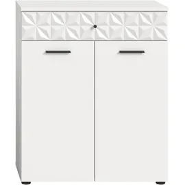 INOSIGN Unterschrank INOSIGN "VICENZA, TOPSELLER, Breite 70cm, 2-türig, mit Front-Ornamentabsetzung", weiß, B:70cm H:85cm T:34cm, FSC-zertifizierter Holzwerkstoff, MDF, Schränke, Unterschrank, Standschrank, Badschrank, Kommode, Badkommode, Anrichte, Midischrank