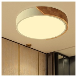 GelldG Deckenleuchte LED Deckenlampe Holz, LED Deckenleuchte, LED Lampen Deckenlampen weiß