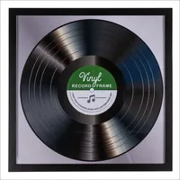 Schwäbische Albumfabrik Schallplattenrahmen für besondere Sammlerstücke, ca. 32 x 32 x 1 cm, mit Glasscheibe