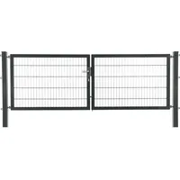 Floraworld Doppeltor 300 x 180 cm Schwarz/Stahl