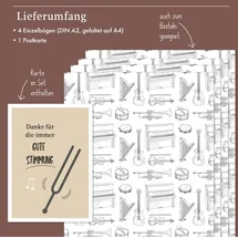 dabelino Geschenkpapier-Set: Musik/ Instrumente/ Noten