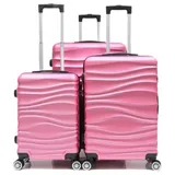 Cheffinger Koffer-Set 3-tlg. rosa/pink