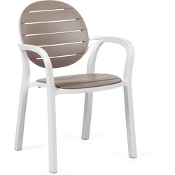 NARDI - Palma Armlehnenstuhl, bianco / tortora