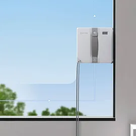 Ecovacs WINBOT Mini Fensterputzroboter, kompaktes Design, Doppel-Düsen mit Ultraschall-Zerstäubung, 9-Stufen-Schutzsystem, intelligente Pfadplanung, 3 Reinigungsmodi, Anti-Rutsch-System, Grau