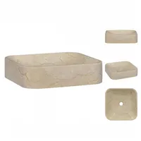 VidaXL Waschbecken Creme 40x40x10 cm Marmor