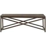 vidaXL Gartenbank 120 cm Poly Rattan Braun