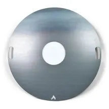 Grillrost.com Das Original Feuerplatte Ø 80 cm massiv 5 mm silber