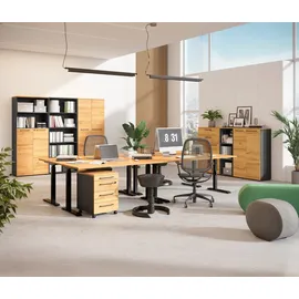 Germania Agenda Aktenschrank 80 x 40 x 197 cm grau