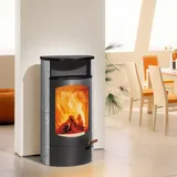 Austroflamm Koko 2.0 Kaminofen Speckstein, Warmhaltefach Keramik Schwarz matt, T...