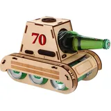 Giftota Lustige 70. Geburtstag Geschenke, TankBierträger Holz, Flaschenträger, Bier Geschenke für Männer, Geschenke zum 70 Geburtstag Mann